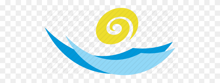 512x256 Logo, Sign, Summer, Sun, Tourism, Water, Wave Icon - Water Wave PNG