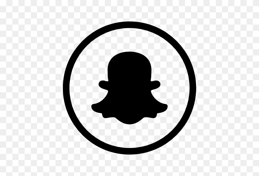 512x512 Logo Snapchat Noir Png Image - Snap Chat Png