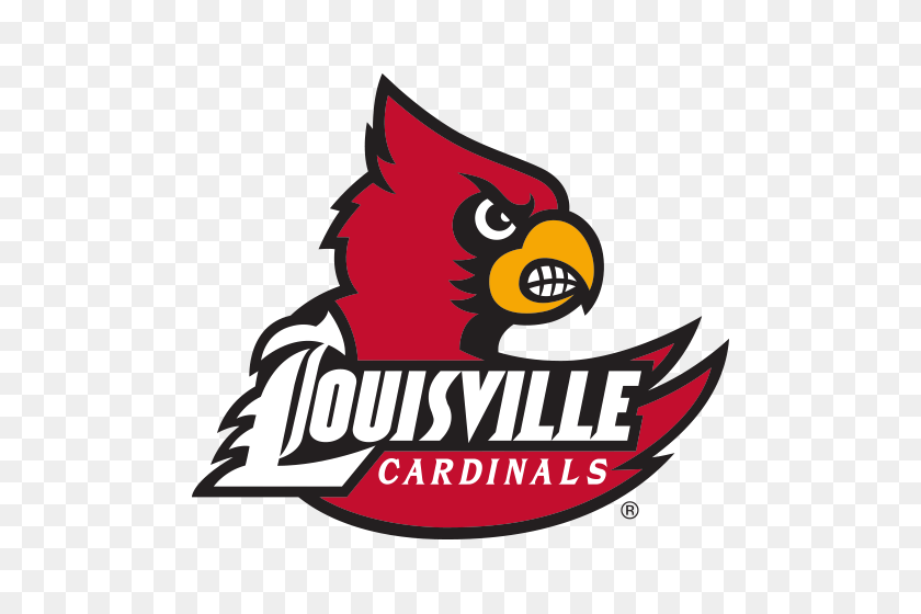 500x500 Logo University Of Louisville Cardinals Cardinal Bird Behind - Cardinals Logo PNG