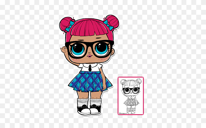 389x460 Lol Surprise Doll Coloring Pages - Lol Dolls Clipart