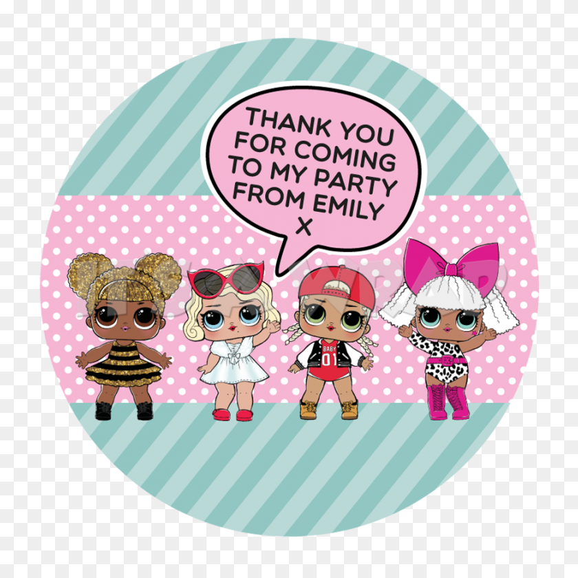 870x870 Lol Surprise Sweet Cone Stickers Partywraps - Lol Surprise Clipart