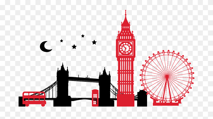 1875x985 London Clipart Group With Items - Plaza Clipart