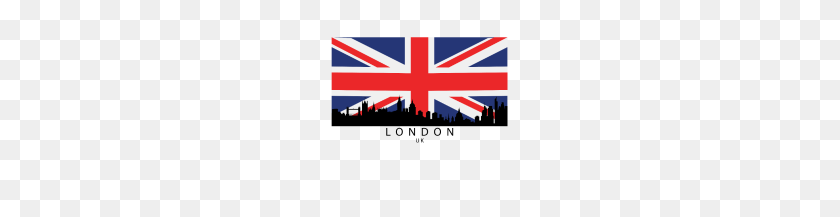 190x157 London England Uk Skyline British Flag - British Flag PNG
