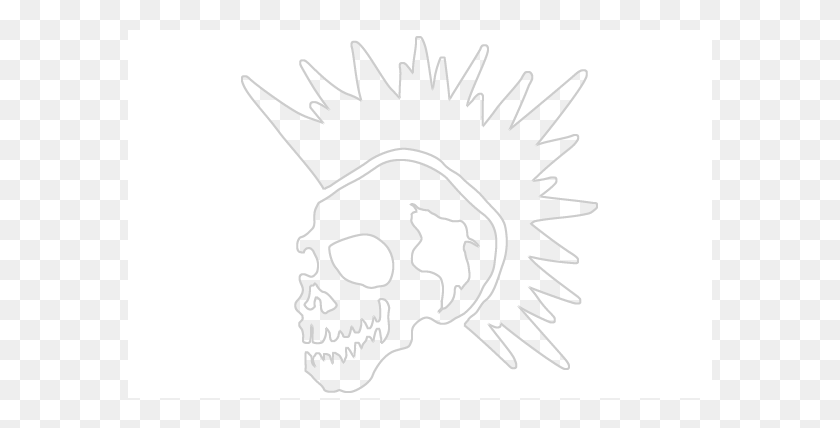 584x368 Londres Cráneo - Punk Png