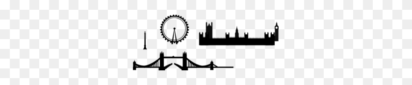 297x114 London Skyline Willy Clip Art - London Clipart Black And White