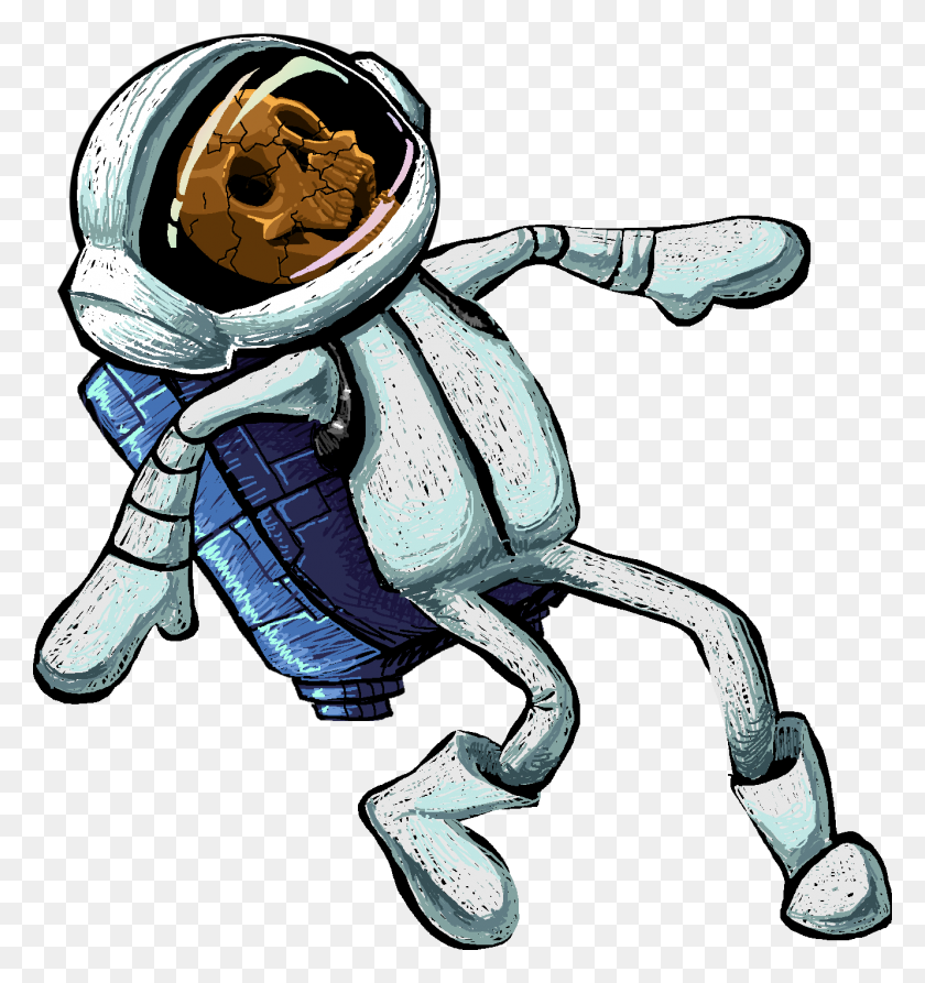 1330x1422 Lonely Astronaut - Spaceman PNG