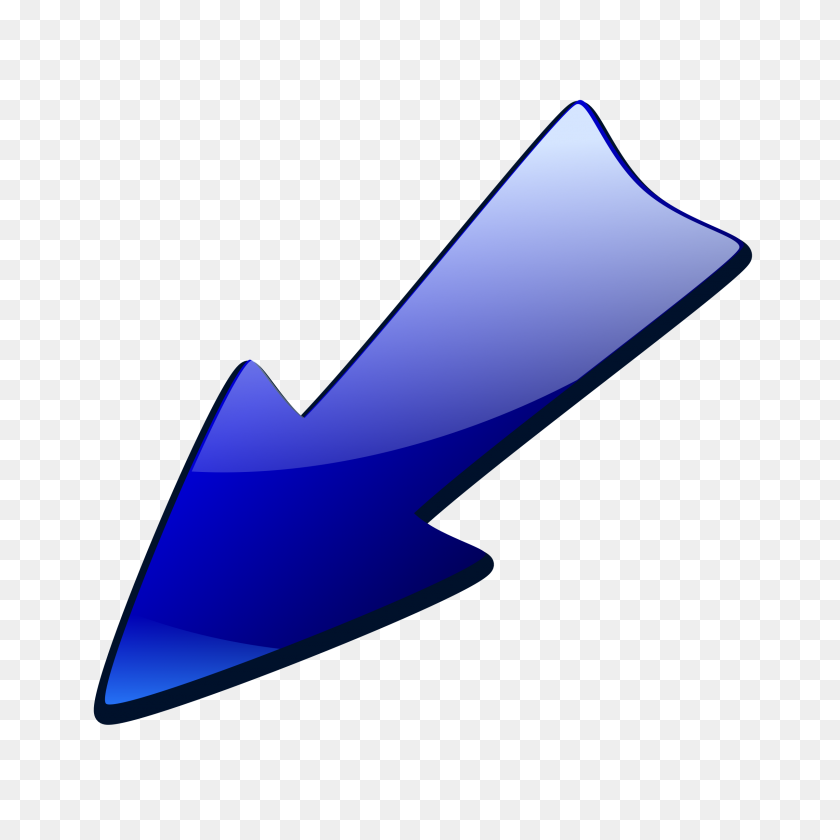 2400x2400 Long Arrow Down Left Icons Png - Arrow Down PNG