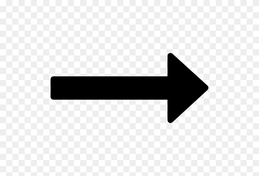 512x512 Long Arrow Pointing To The Right - Right Arrow PNG
