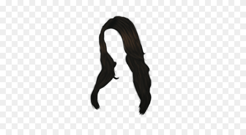400x400 Long Black Women Hair Transparent Png - Short Hair PNG