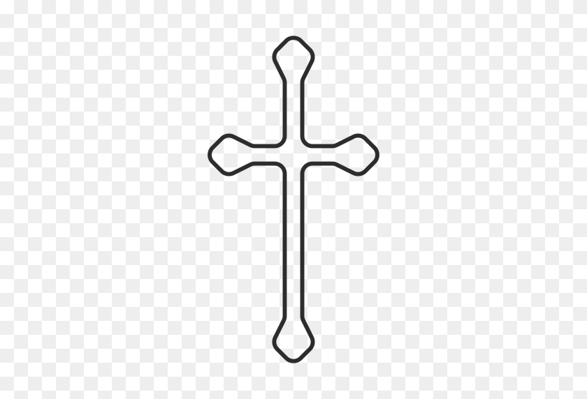 512x512 Long Christian Cross Stroke Icon - Cross Vector PNG