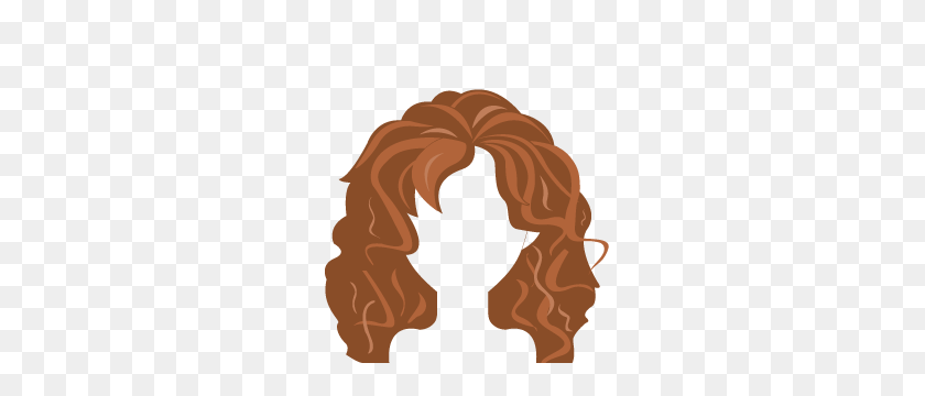 300x300 Long Hair Clipart Light Brown - Straight Hair Clipart