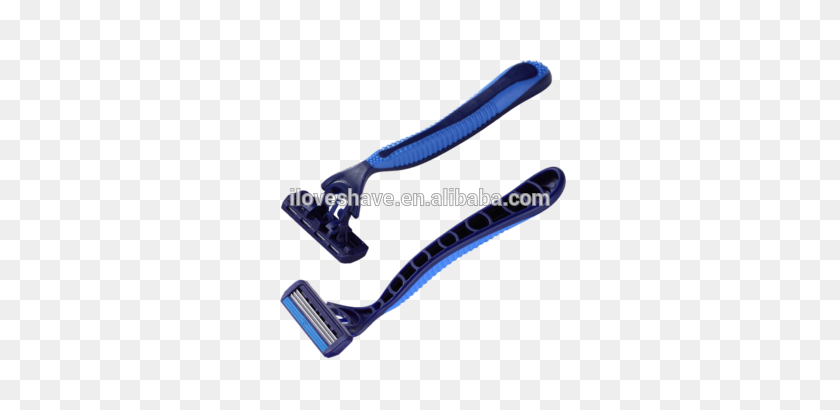 350x350 Cuchillas De Larga Duración Personalizadas Del Hombre Triple Cuchillas Maquinilla De Afeitar Azul - Maquinilla De Afeitar Recta Png