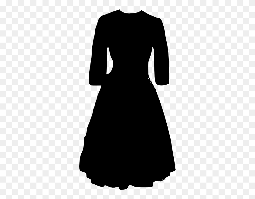 318x594 Long Sleeve Dress Clip Art - Long Sleeve Clipart