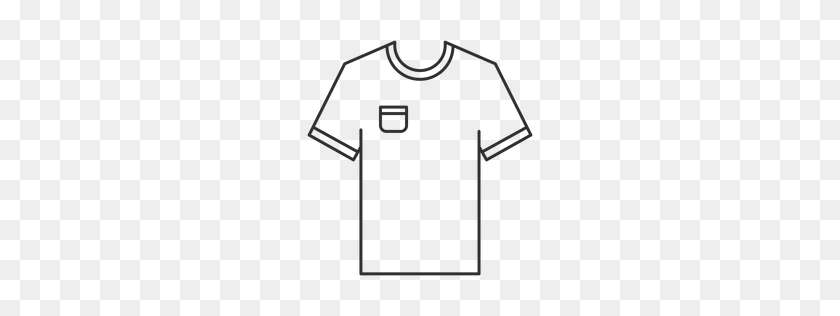 256x256 Long Sleeve T Shirt Flat Icon - T Shirt Outline PNG
