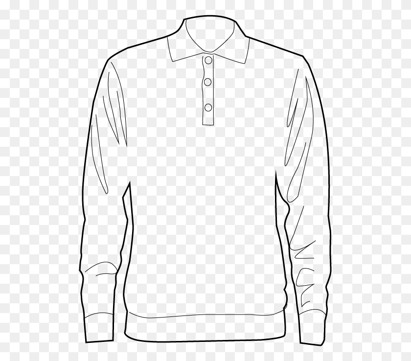 517x678 Long Sleeved T Shirt Clip Art - Polo Shirt Clipart