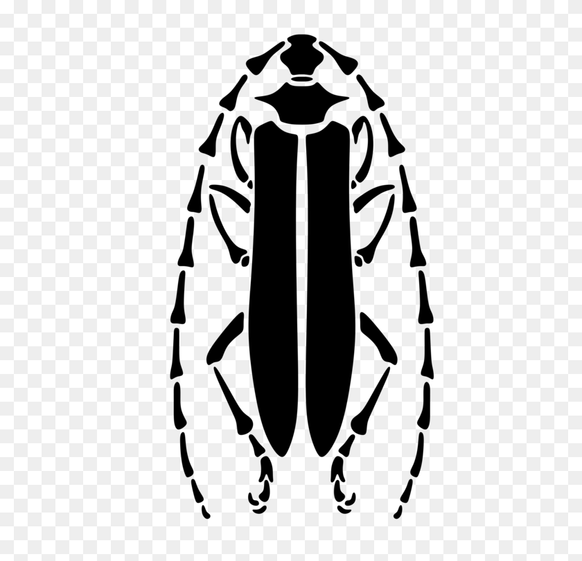 530x750 Longhorn Beetle Rubber Stamp Scarabs Paper - Scarab Beetle Clipart