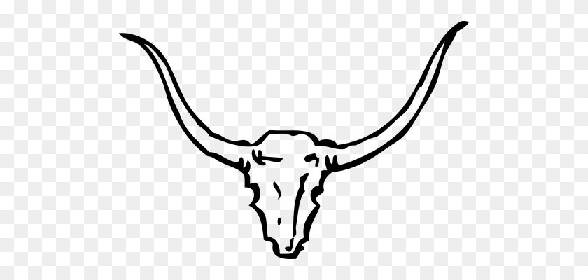500x340 Longhorn Cattle Clipart Texas Symbol - Texas Clipart Outline