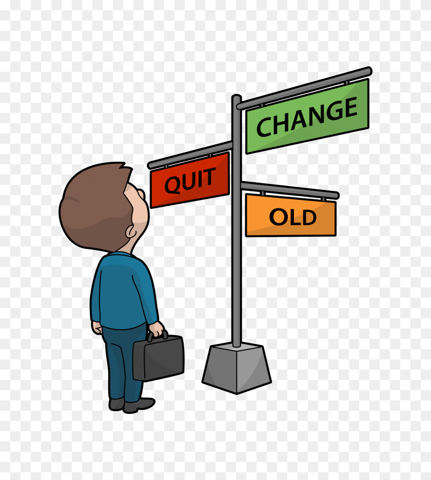 2000x2244 Looking At Career Change Street Signs Cartoon - Street Sign PNG