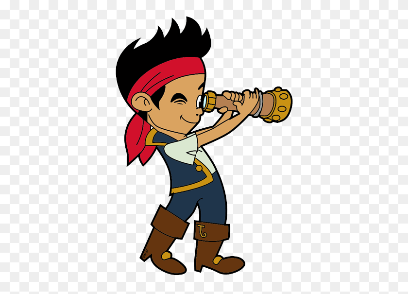 375x545 Looking Telescope Cliparts - Jake And The Neverland Pirates Clipart