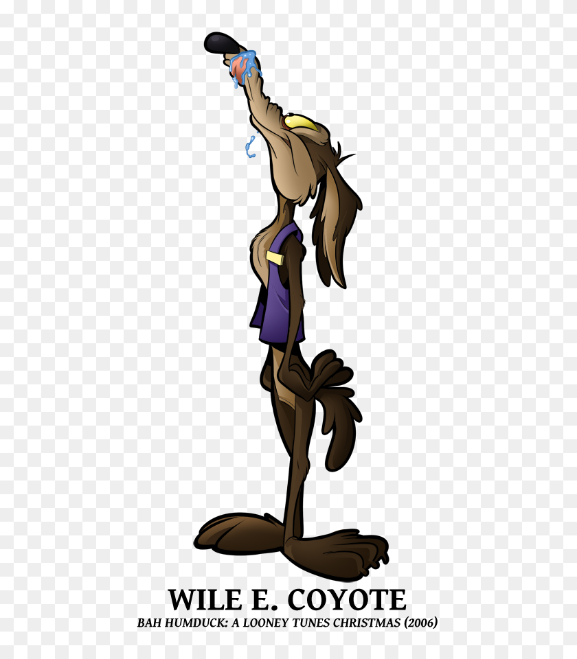 462x900 Looney Of Christmas - Coyote PNG