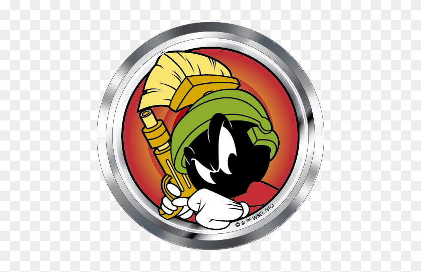 482x482 Looney Tunes Marvin The Martian Premium Chrome Fan Emblem Fan - Marvin The Martian PNG