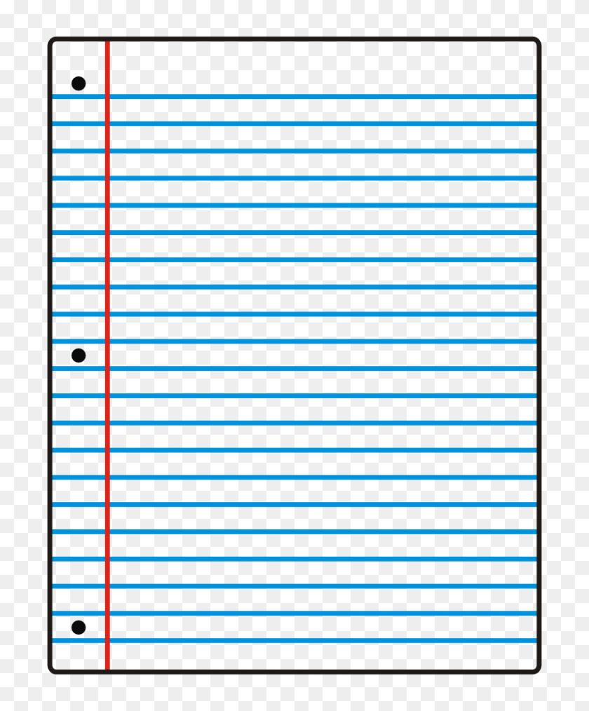 800x979 Loose Leaf Paper Png - Notebook Paper PNG