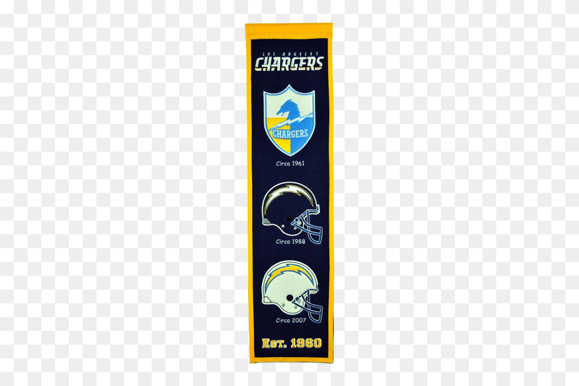 500x500 Los Angeles Chargers Logo Evolution Heritage Banner - Chargers Logo PNG