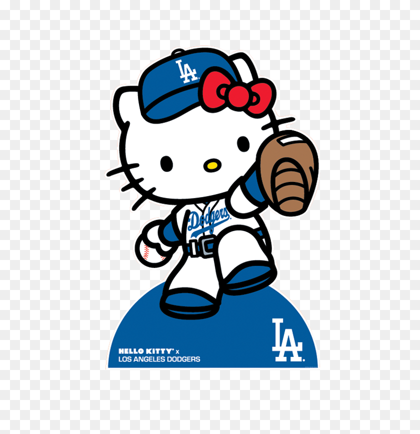 656x808 Los Angeles Dodgers En Dodgers Hello Kitty, Kitty - Dodgers Clipart