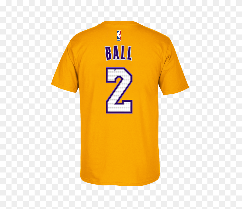 500x667 Los Angeles Lakers Lonzo Ball Hd Home Player Name And Number T - Lonzo Ball PNG