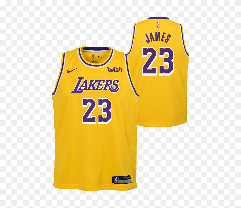 500x667 Los Angeles Lakers Juvenil Lebron James Icon Edition Swingman Jersey - Lebron James Lakers Png