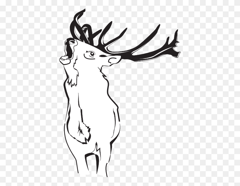 426x592 Loud Deer Clip Art - Elk Head Clip Art