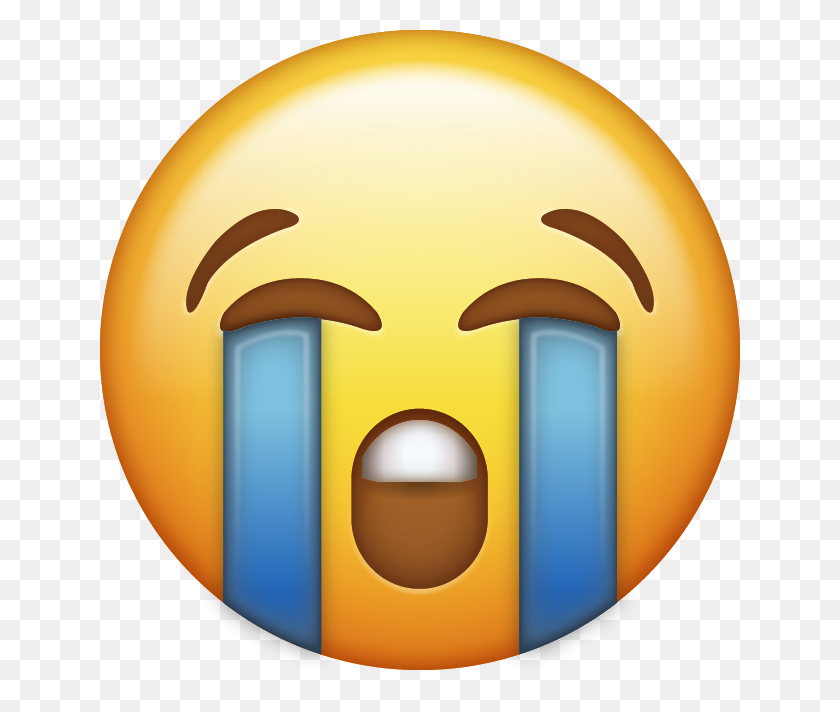 640x652 Loudly Crying Emoji - Emoji Iphone PNG