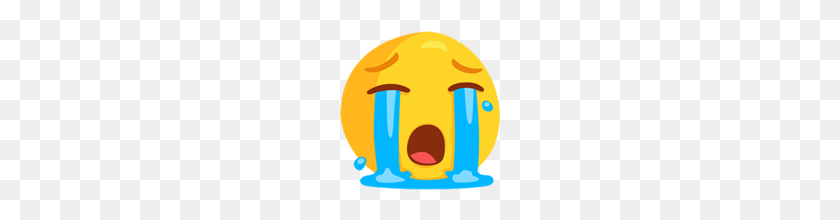 160x160 Loudly Crying Face Emoji On Messenger - Crying Emoji PNG