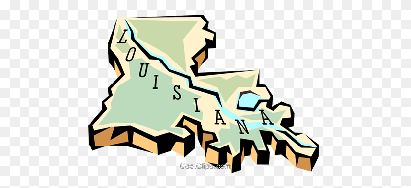 480x325 Карта Штата Луизиана Роялти Бесплатно Векторные Иллюстрации - Клипарт Луизиана