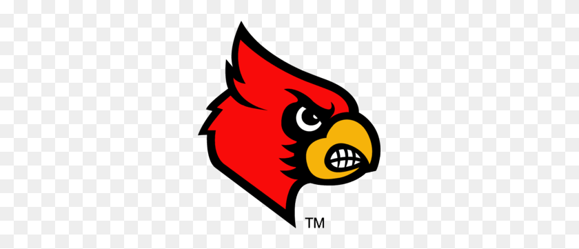 265x301 Louisville Cardinals Logo College Football Logos Cardinals - Cardinal Head Clipart