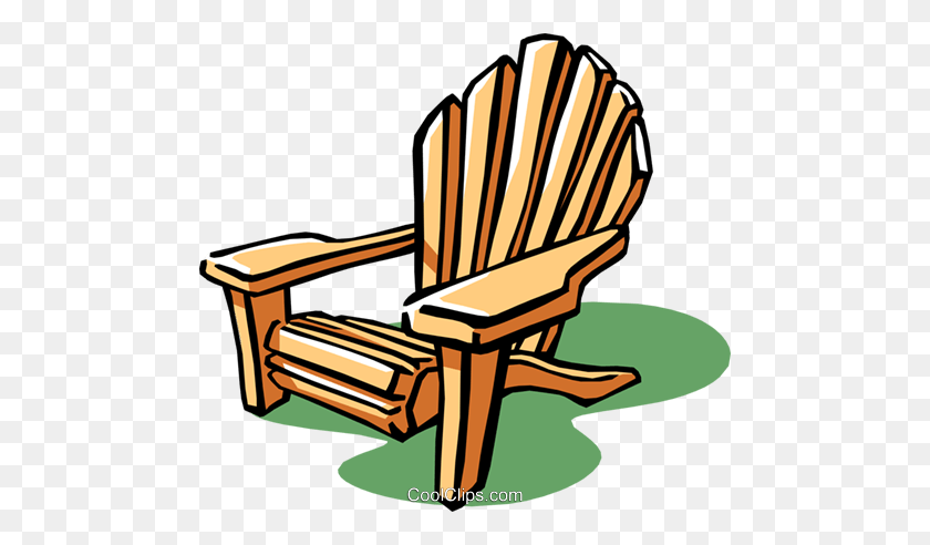 Lounge Chair Or Deck Chair Royalty Free Vector Clip Art - Patio Clipart