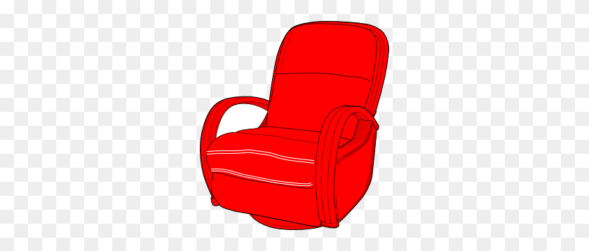 270x299 Lounge Chair Red Clip Art - Recliner Clip Art
