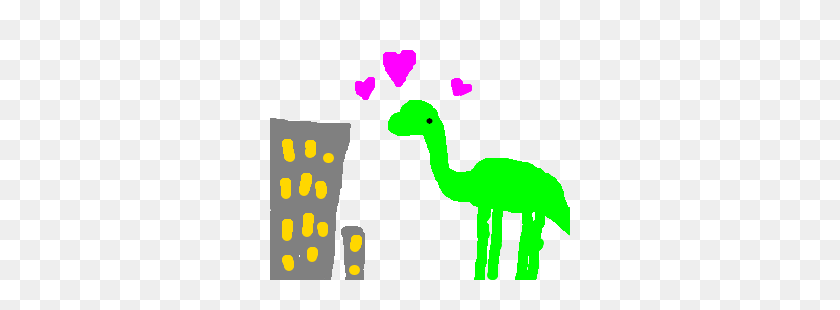 300x250 Amor Tan Grande Como Un Brontosaurio - Brontosaurio Png