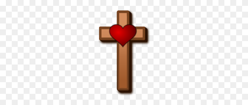 180x298 Love At Cross Clip Art - Cross Heart Clipart