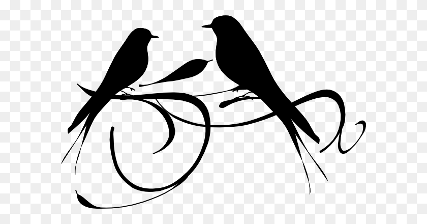 600x380 Love Birds Clip Art - Songbird Clipart