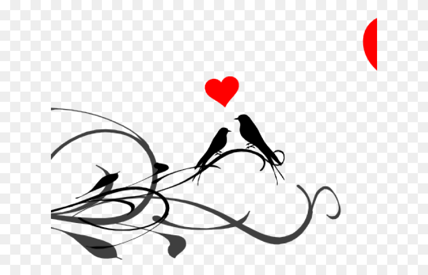 640x480 Love Birds Clipart Black And White - Sparrow Clipart Black And White