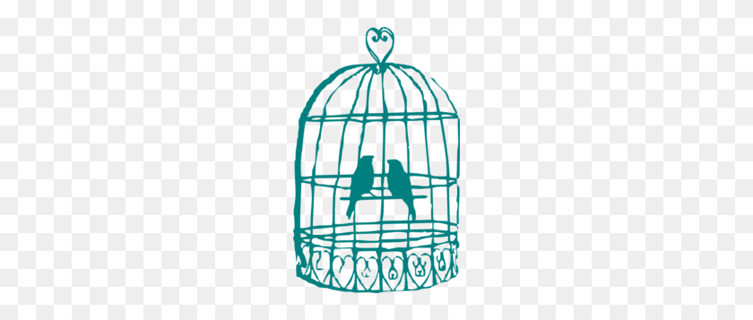 186x297 Love Birds In Cage Clip Art - Bird Cage Clipart