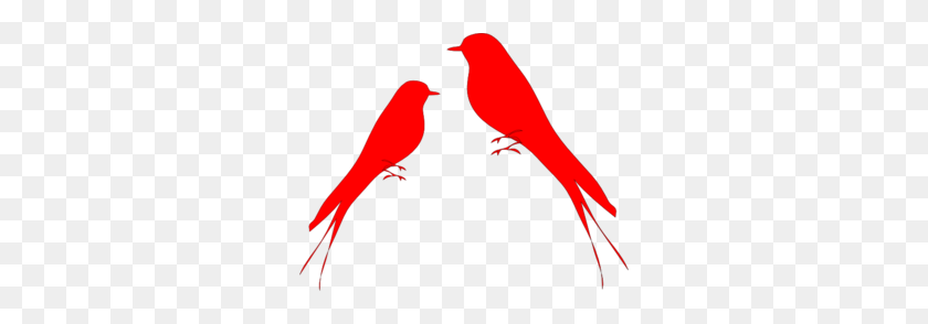 298x234 Pájaros Del Amor En Una Rama Clipart - Cardinal Clipart Free
