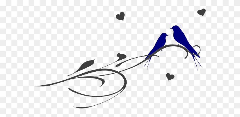 600x350 Влюбленные Птицы На Ветке Картинки Векторные Картинки Онлайн Роялти - Филиал Клипарт