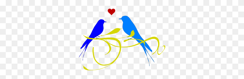 298x213 Love Birds Png, Clip Art For Web - Love Clipart
