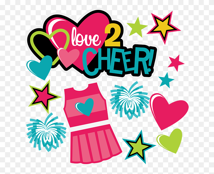 648x626 Love Cheer Scrapbook Collection Cheerleading - Cheer PNG
