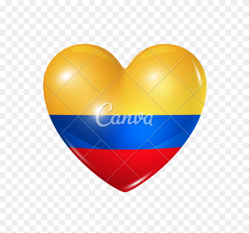 800x744 Любовь Колумбии, Значок Флага Сердца - Флаг Колумбии Png