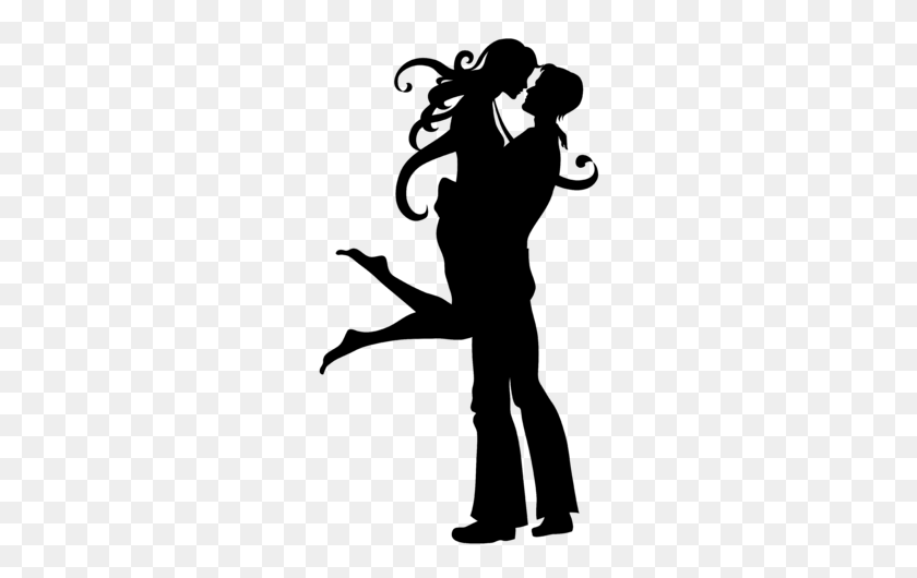 262x470 Love Couple Silhouettes Design Pictures On T Shirts And Phone - Fairy Silhouette Clip Art