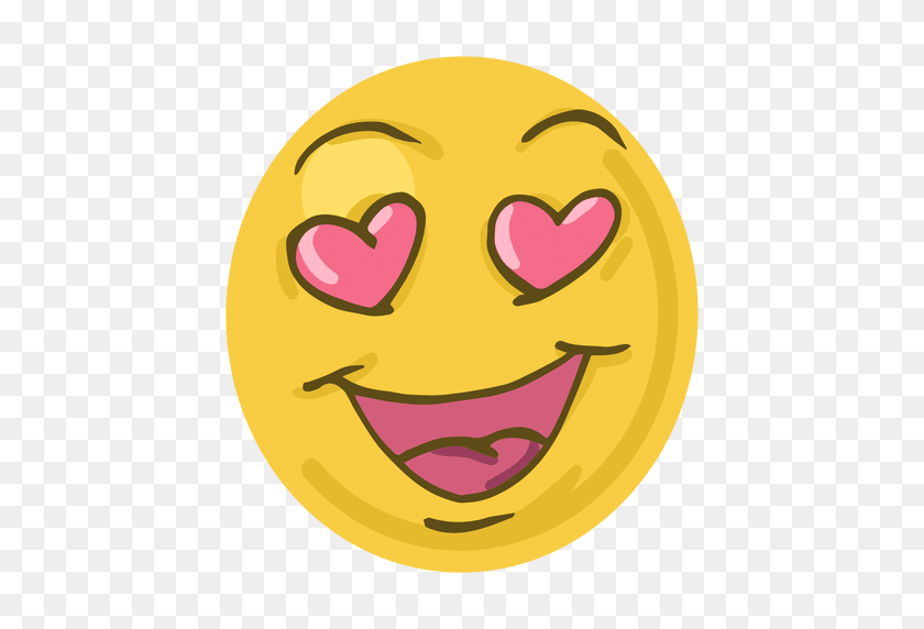 512x512 Cara De Amor Emoji - Emoji Sonriente Png
