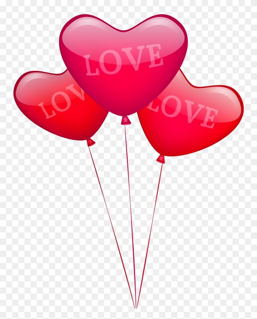 6344x8000 Love Heart Balloons Png - Balloon Clip Art Free
